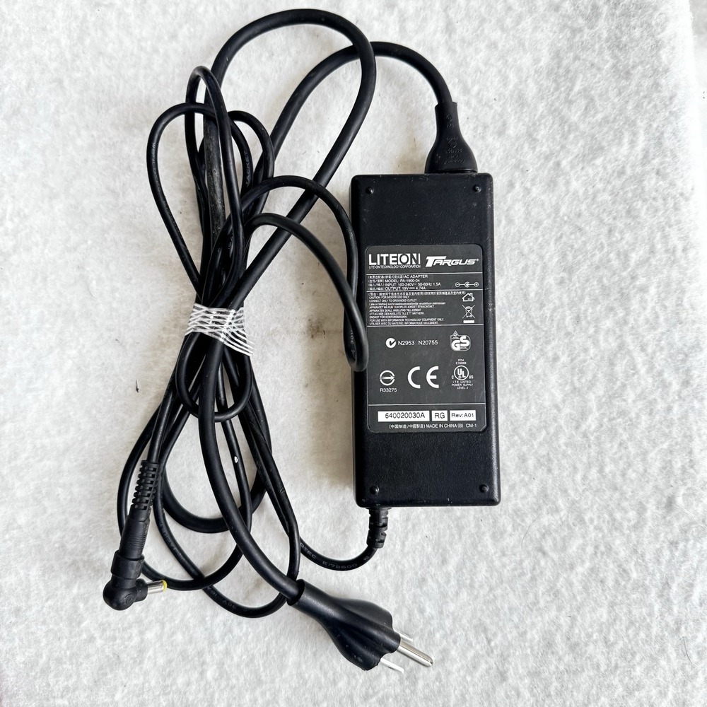 TARGUS LITEON Universal AC adapter‎ Power Supply PA-1900-04, 19V 4.74A 90W